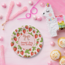 ストロベリースイート子供の誕生日パーティー紙プレート ペーパープレート