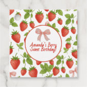 ストロベリースイート子供の誕生日パーティー- フェイバータグ (正面)