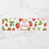 ストロベリースイート子供の誕生日パーティー- ペットボトルラベル (シングルラベル)