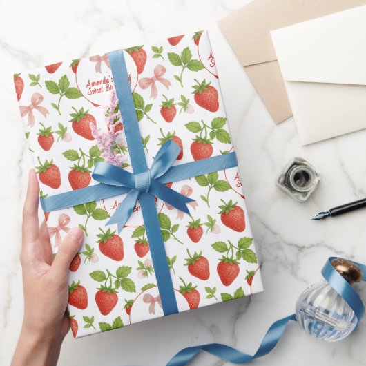 ストロベリースイート子供の誕生日パーティー- ラッピングペーパー (ギフト)