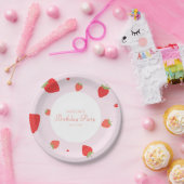 ストロベリースウィートガーリーバースデーパーティー ペーパープレート (パーティー)