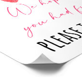 ストロベリースウィートバースデーパーティーの好意のサイン ポスター (角)