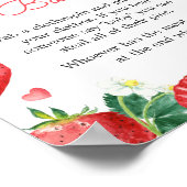 ストロベリースウィートベビーシャワー言わないベビー ポスター (角)