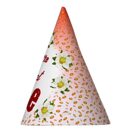 ストロベリースウィートワン第1誕生日 パーティーハット (右)