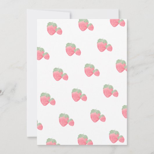 ストロベリースウィートワン誕生日撮影 招待状 (裏面)