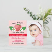 ストロベリースウィート1回目の誕生日 招待状 (スタンド正面)