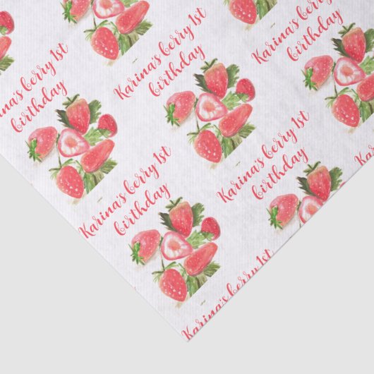 ストロベリースウィート1st誕生日パーティーかわいい 薄葉紙 (詳細)