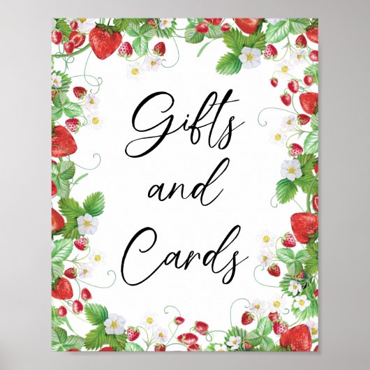 ストロベリースウィート |ギフト&カードベビーシャワー ポスター (正面)