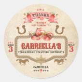 ストロベリースタンピード誕生日シール ラウンドシール (正面)