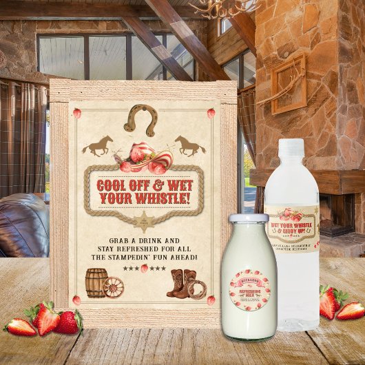 ストロベリースタンピード誕生日ドリンクサイン ポスター