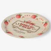 ストロベリースタンピード誕生日 ペーパープレート (アングル)