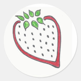 ストロベリーステッカー ラウンドシール