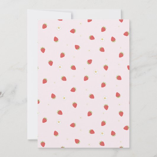 ストロベリーストライプス グランドミレニアル ブライダルシャワー 招待状 (裏面)