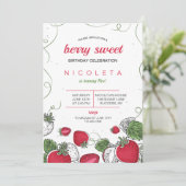 ストロベリースプラッシュバースデー 招待状 (スタンド正面)