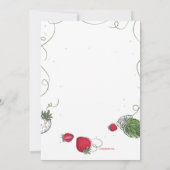 ストロベリースプラッシュ誕生日 招待状 (裏面)