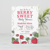 ストロベリースプラッシュ赤ちゃんシャワー 招待状 (スタンド正面)