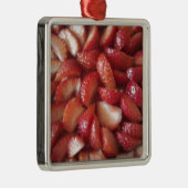 ストロベリースライス、ヘルシーフードスナック、赤フルーツ メタルオーナメント (右)