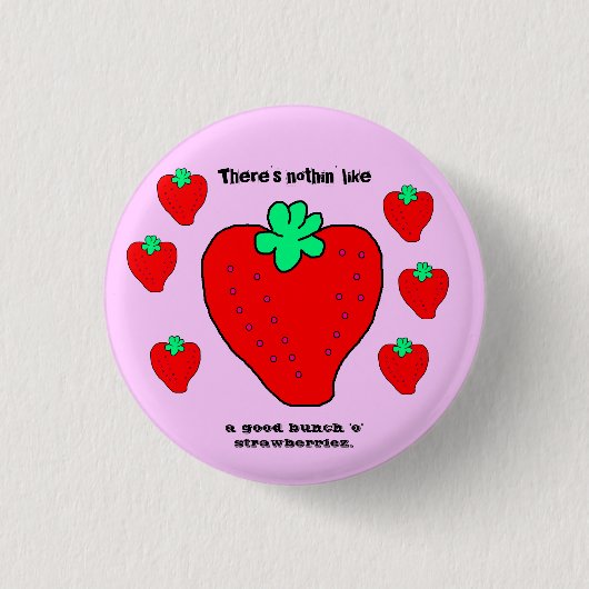 ストロベリーズミニボタン 缶バッジ (正面)