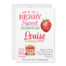 ストロベリーセカンドバースデーパーティーベリー子供の誕生日