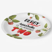 ストロベリーセカンド誕生日 ペーパープレート (アングル)