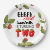 ストロベリーセカンド誕生日 ペーパープレート (正面)