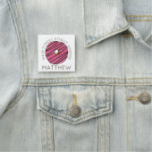 ストロベリーゼブラストライプドーナツドーナツペストリー 名札 (インサイチュ)