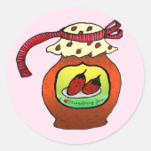 ストロベリーゼリー保存食品 ラウンドシール (正面)