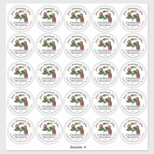 ストロベリーゼリー2.5インチワイドマウスピース瓶のふた シール (シート)