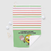 ストロベリーソフトクリーム漬けおもしろい玉 ゴルフタオル (インサイチュ)