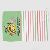 ストロベリーソフトクリーム漬けおもしろい玉 ゴルフタオル (横)