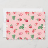 ストロベリーソースウィートオブユーガール誕生日写真 サンキューカード (裏面)