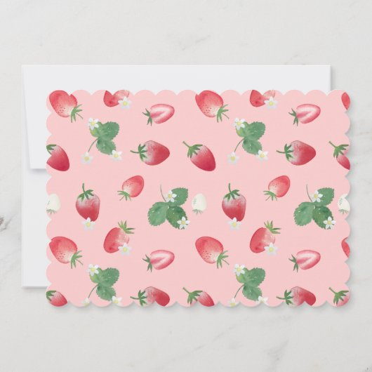 ストロベリーソースウィートオブユーガール誕生日写真 サンキューカード (裏面)