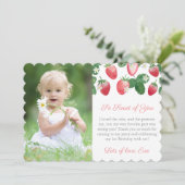 ストロベリーソースウィートオブユーガール誕生日写真 サンキューカード (スタンド正面)