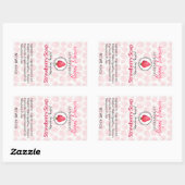 ストロベリーソープ |手作り手作り手作りラベル 長方形シール (シート)