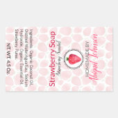 ストロベリーソープ |手作り手作り手作りラベル 長方形シール (正面)