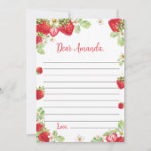 ストロベリータイムカプセルノートメッセージカード サンキューカード (正面)