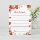 ストロベリータイムカプセルノートメッセージカード サンキューカード (スタンド正面)