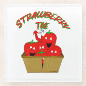 ストロベリータイム！ ガラスコースター (正面)