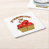 ストロベリータイム！ スクエアペーパーコースター (アングル)