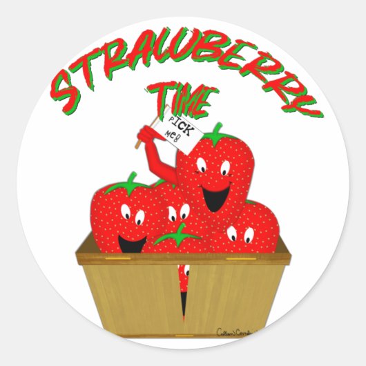 ストロベリータイム！ ラウンドシール (正面)