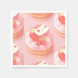 ストロベリータルトイラストレーション スタンダードカクテルナプキン