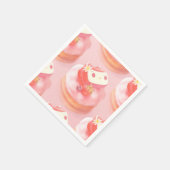 ストロベリータルトイラストレーション スタンダードカクテルナプキン (角)