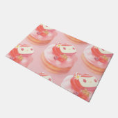 ストロベリータルトイラストレーション ドアマット (アングル)