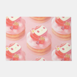 ストロベリータルトイラストレーション ドアマット