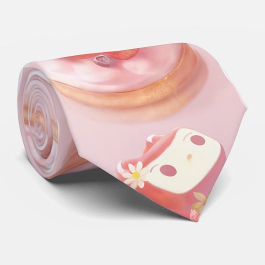 ストロベリータルトイラストレーション ネクタイ (ロール)