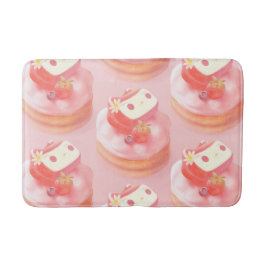 ストロベリータルトイラストレーション バスマット