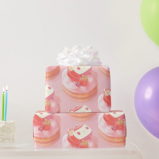 ストロベリータルトイラストレーション ラッピングペーパー (パーティーギフト)