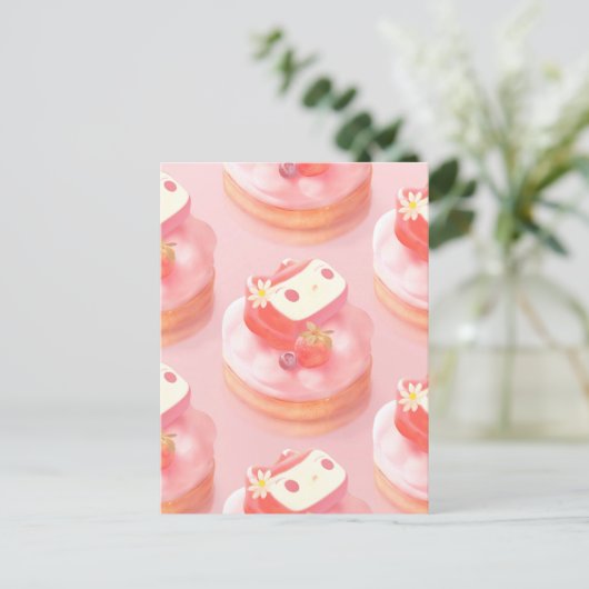 ストロベリータルトイラストレーション 案内ポストカード (スタンド正面)