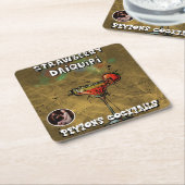 ストロベリーダイキリカクテルパーティー スクエアペーパーコースター (アングル)