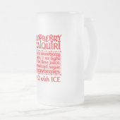 ストロベリーダイキリマグ – 選択スタイル&カラー フロストグラスビールジョッキ (正面右)